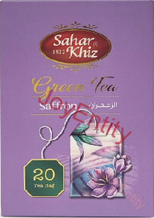 Zelený perský čaj s šafránem